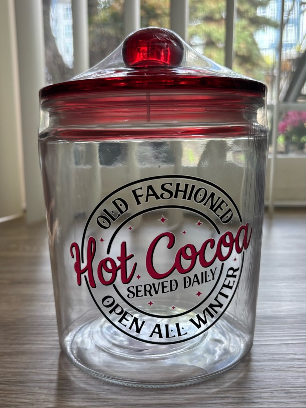 2025 Target Old Fashioned Hot Cocoa/ Cookie Glass Jar